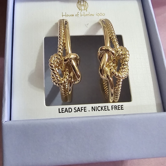 House of Harlow 1960 Jewelry - House of Harlow 1960 Knot Hoop Earrings
